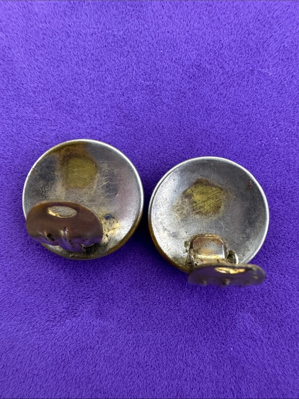 💛 Vintage Gold & Silver Tone Double-Headed Eagle Clip On Earrings | Unique - Picture 3 of 5